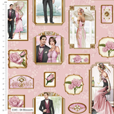 Make + Believe Art Deco – Debbi Moore, 100 % Baumwolle, 110 cm breit, Retro-Vintage-Stoff im Stil der 1920er Jahre zum Basteln, Quilten, Nähen, Heimdekor